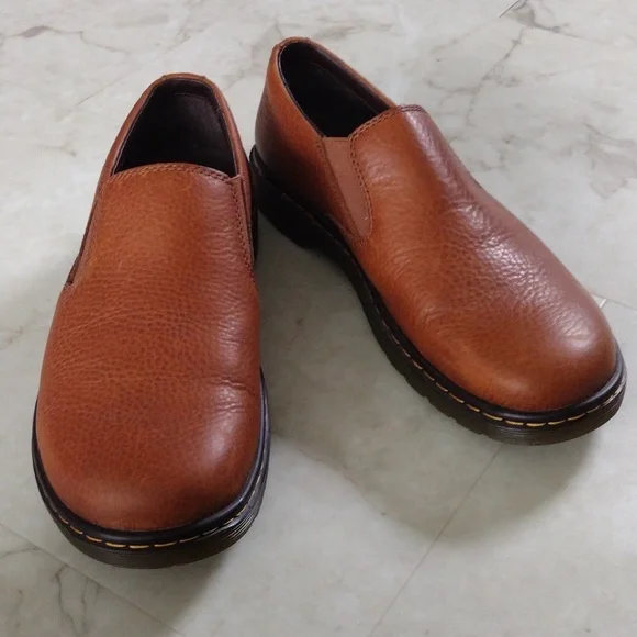 Dr. Martens Tan Slip-On Loafers Moccasin Style Dr Martens Adrian tassel loafers in stone nubuck | ASOS main image 3